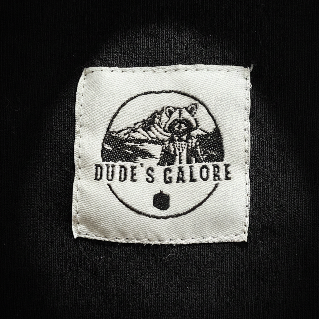 Dude's Galore Woven Label Cinematic